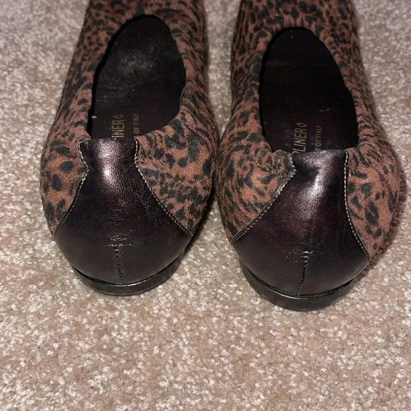 Donald J. Pliner | Arlie Leopard Print Suede Square Toe Elastic Ballet Flats 6M - Picture 4 of 7